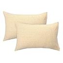 Huesland by Ahmedabad Cotton 144 TC Cotton Pillow Covers Set of 2 - Yellow