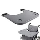 BAKYAR Vassoio per Sedia a Rotelle Wheelchair Table Transport Chair Trays Lap Desk Transport Chair Trays Cup Holder Wheelchair Accessories for Seniors for Eating