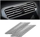 CGEAMDY 20 PCS Car Air Conditioner Decoration Strip, DIY Air Vent Outlet Trim Strip Bendable Car Interior Accessories, Car Molding Strip for Most Air Vent Outlet (Silver)