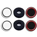 ShiMa Owl Thumb Grip Controller Gamepad Raised Antislip Thumb Stick Grips Thumbsticks Joystick Cap for PS5/4,for Xbox one/360/SX/SS,for Switch Pro Controller Precision Rings(Black&Red)