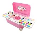 Sparkan 2 in 1 Cosmetic Makeup Palette and Nail Art Kit for Kids with Portable Trolly Bag | Pretend Play Toy for Girls -Plastic , Multicolor