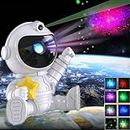 Astronaut Galaxy Projector, 360°Rotation 8 Modes Star Projector Night Light with Remote Control, USB Space Buddy Projector for Bedroom Living Room, Gifts for Kids Adults (A)