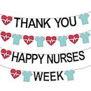 Happy Nurses Week Banner Thank You Nurses Party Decorations - Nurse Appreciation Week GP Nurses 3Pack Paper Banner for National Nurses Week 2022 Decoration