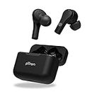 pTron Bassbuds Tango In-Ear TWS Earbuds, TruTalk AI-ENC Calls, Movie Mode, 40Hrs Playtime, Bluetooth 5.1 Headphone with HD Mics, Touch Control, IPX4 Water-Resistant & Type-C Fast Charging (Black Matt)