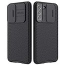 Nillkin Case for Samsung Galaxy S22 Plus (6.6" Inch) CamShield Pro Slider Camera Close & Open Double Layered Protection TPU + PC Black