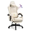 Ultra Comfortable Pro Gaming Chair with Bluetooth Speakers & Footrest