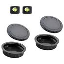 Front Body Cap and Rear Lens Cap Cover for Canon EOS EF/EF-S Lens for 5D Mark IV/III/II, 6D Mark II/I, EOS 90D/80D 77D 70D, 7D Mark II, 1D X Mark II, Rebel T7 T6 T7i T6i SL3 SL2 T6S