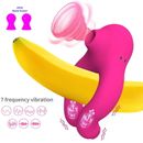 Clit Sucking G-spot Dildo Penis Cock Ring Vibrator Sex Toy For Men  Women Couple