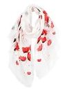 GERINLY Red Poppies Florals Shawl Scarfs Ladies Ultra Light Cotton Stole Memorial Day Decor