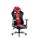 Diablo X-Player 2.0 Gaming Stuhl für Kinder Bürostuhl Gamer Chair Stoff 3D Armlehnen Ergonomisches Design Nacken/- Lendenkissen Wippfunktion Anthrazit-Rot Kids (S)