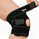 Bionix Knee Support For Women and Men- Adjustable Compression Open Patella Neoprene Brace with Anti Slip Strips- Breathable Knee Brace for Arthritis Joint Pain Meniscus Tear and Gym