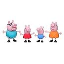 Peppa Pig Peppa's Adventures Peppa's Family Figure 4-Pack Toy - Includes 4 Peppa Pig Family Figures in Iconic Outfits, Ages 3 and Up