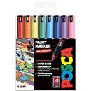 Posca - PC-1MR Art Paint Markers - 0.7mm Nib - Set of 8 - in Plastic Wallet (Rainbow Tones)
