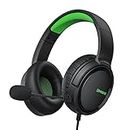 BINNUNE Gaming Headset with Mic for Xbox Series X|S Xbox One PS4 PS5 PC Switch, Wired Gamer Headphones with Microphone Xbox 1 Playstation 4|5