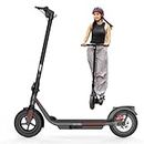 SISIGAD Electric Folding Scooter for Adults, 500W Peak Power, 48km/10.4AH Range, 10inch E Scooter LED Display with App and Dual Brake System