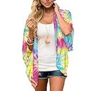 BEUU Women's Kimono Cardigan Lightweight Chiffon Outwear Loose Bat Sleeve Tops Open Front Beach Bikini Cover Up Blouse 2021 The New Clothes Fashion Mother's Day Discount Promotion