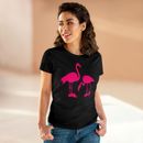 T-Shirt Damen Flamingo in Sneakern fuchsia