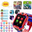 Reloj inteligente deportivo 4G WIFI360° giratorio impermeable GPS para niños y niñas, rojo