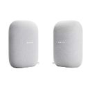 Google Nest Audio Smart Speaker Chalk Color GA01420-US - 2-pack
