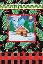 Toland Home Garden Cozy Cabin 12.5 x 18 Inch Decorative Winter Holiday Snow Pine Garden Flag