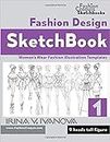 Fashion Design Sketchbook: Women’s Wear Fashion Illustration Templates. 9 heads tall figure.