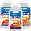 Best Naturals Coral Calcium Plus 1000 mg 250 Capsules (250 Count (Pack of 3))