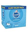 Curash Simply Water Baby Wipes - Ideal for Newborns - pH Balanced - Thick and Soft Design - Soap, Alcohol, Paraben & Irritant Free - Wet Wipes - Baby Essentials - 6 x 80 Value Pack - 480 wipes
