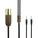 NewFantasia 4-pin XLR Balanced Cable 6N OCC Copper Silver Plated Cable for Monolith M1060, M1060C, M565, M565, for AudioQuest Nighthawk Headphone Walnut Wood Shell (2X 2.5mm Version)
