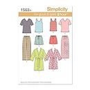 Simplicity Sewing Pattern 1563: Misses' Men's and Teens' Sleepwear, Size A, Paper, White, A (XS-S-M-L-XL)