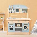 ROFITALL Kitchen Play Set for Solid Wood/Manufactured Wood in Blue/Brown | 38.6 H x 31.3 W x 14 D in | Wayfair WCF14