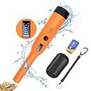 Dmyond Metal Detector Pinpointer, IP66 Waterproof Handheld Pin Pointer Wand, 3 Modes Pinpointing Finder Probeor Gold, Coins, Detecting Accessories for Adults, Kids - Orange