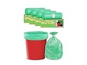 Newtone Premium Garbage Bags Size 17 X 19 Inches (Small) 120 Bags (4 rolls) Dustbin Bag/Trash Bag - Green Color