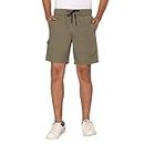 TeenTrums Boys 100% Cotton Twill Shorts - Olive, Sporty, Trendy, Stylish, Comfortable Bottoms, Teen Fashion, Youth Collection, Age 12-20Yrs