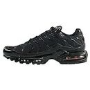 NIKE Men's Air Max Plus Running Shoes, Black Black Black 604133 050, 12 UK