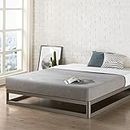 JODHPUR DECOR - Metal Platform Bed Frame | Polished Metal Bed for Bedroom for Bedroom Hotel | Grey | Queen 79.5 x 59.5 x 9 inches