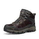 NORTIV 8 Men's Waterproof Hiking Boots Outdoor Mid Trekking Backpacking Mountaineering Shoes Brown Size 10.5 US JS19004M