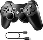 Diswoe P3 Wireless Controller, Wireless Controller for P-station 3 Double Shock Gaming Controller 6-Achsen Bluetooth Gamepad Joystick with Charging Cable for P3 Controller for P-station 3