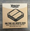 Bento Lunch Box Healthy Human On The Go con Bandejas de Acero Inoxidable Rosa NUEVO