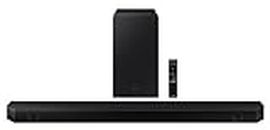 Samsung Q-Symphony Soundbar (HW-Q600C/XL), USB, Bluetooth with 3.1.2 Channel, Wireless Subwoofer, and 2 Up-Firing Speakers, Dolby Atmos Music (Black)