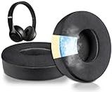 SoloWIT Cooling Gel Replacement Ear Pads Cushions for Beats Solo 2 & Solo 3 Wireless On-Ear Headphones, Solo2 Solo3 Earpads with High-Density Noise Isolation Foam, Added Thickness - Black