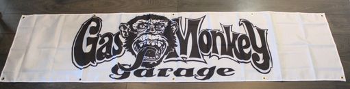 Gas Monkey Garage Banner Flag Big 2x8 feet Racing Speed Shop Auto Car Parts 