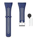 Weinisite Watch Band for Polar M400/Polar M430,Replacement Soft Silicone Band for M400/Polar M430 Sport Watch (Dark Blue)
