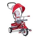 Radio Flyer 4-in-1 Stroll 'N Trike, Toddler Trike, Red Tricycle For Ages 1-5, Toddler Bike