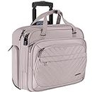 VANKEAN Rolling Laptop Case for Women, Premium Rolling Travel Luggage Bag Fits Up to 15.6 Inch Laptop Carry on Briefcase Water-Proof Overnight Rolling Computer Bags with RFID Pockets