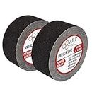 APT Anti Slip Traction Tape, 80 Grit, Waterproof, Strong Traction Grip Tape, Non Skid, Safety Walk Tape, Stairs Anti Slip, Baby/Elder/Pet/Indoor/Outdoor, Black. (2 Rolls, 2'' X 20Ft)