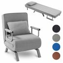 Sofá cama Makika silla reclinable sillón plegable con almohada asiento tumbona