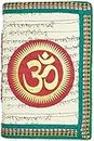 Purpledip Handmade Paper Journal 'Om, The Sound Of Vedas': Vintage Diary Notebook With Thread Closure (11489A)