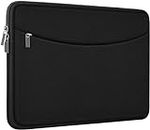 Laptop Case 15.6 inch, Shockproof Protective Laptop Cover Briefcase Carrying Computer Bag with Accessory Pocket, Portable Laptop Sleeve Compatible with MacBook, HP, Dell, Lenovo, Asus, Black