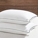 Kwality Dreams Standard Pillows, Hypoallergenic Down Alternative Pillows for Side Back and Stomach Sleepers, Sleeping Pillow, Color: White Satin, Size: 20 * 30 inch, Pack of 1