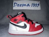 Toddler Nike Air Jordan 1 Mid Athletic Shoes ‘Chicago’ 640735 173 - Size 7C